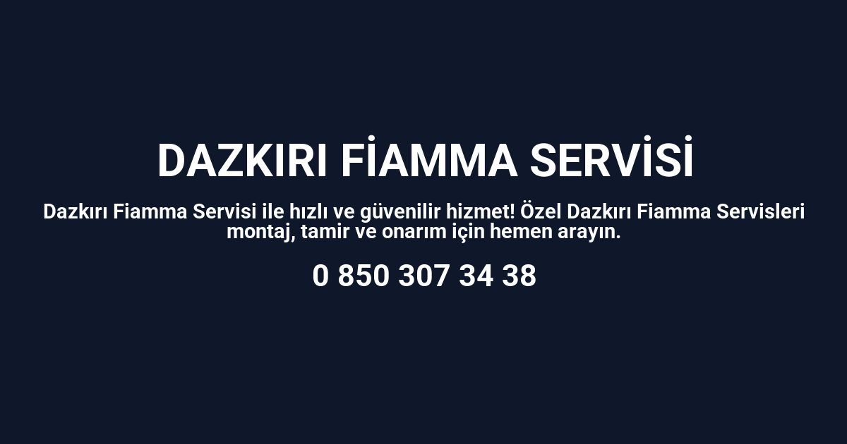 Dazkırı Fiamma Servisi